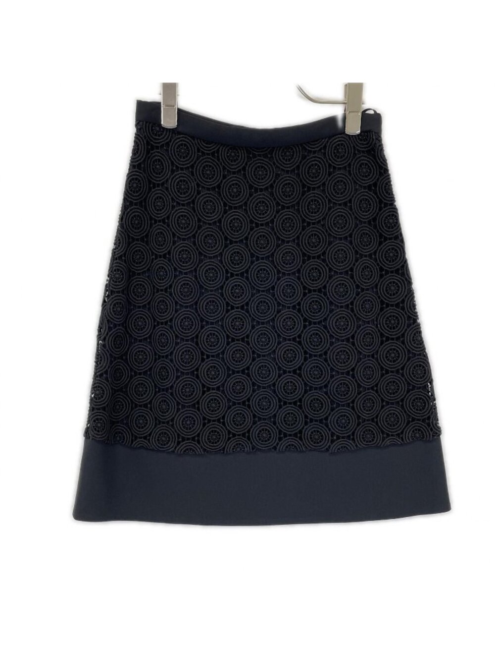 Prada Black Embroidery Skirt